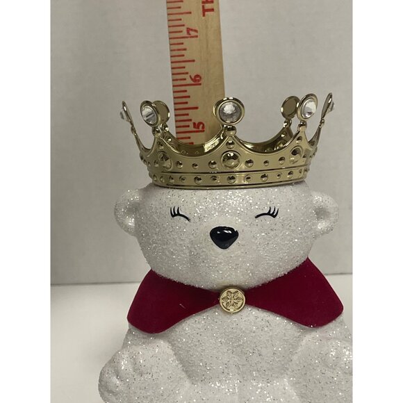 Bath & Body Works Christmas Holiday Polar Bear Ceramic Candle Holder Crown Cape - Picture 7 of 9